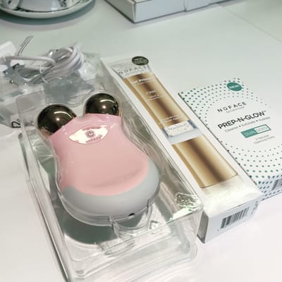 Nuface gold mini 开箱📦少女粉红紧致拉提美容仪组合，实品拍摄