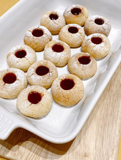 奥地利圣诞节🎄传统果酱奶油饼干 Husren Krapfen Thumbprint biscuits